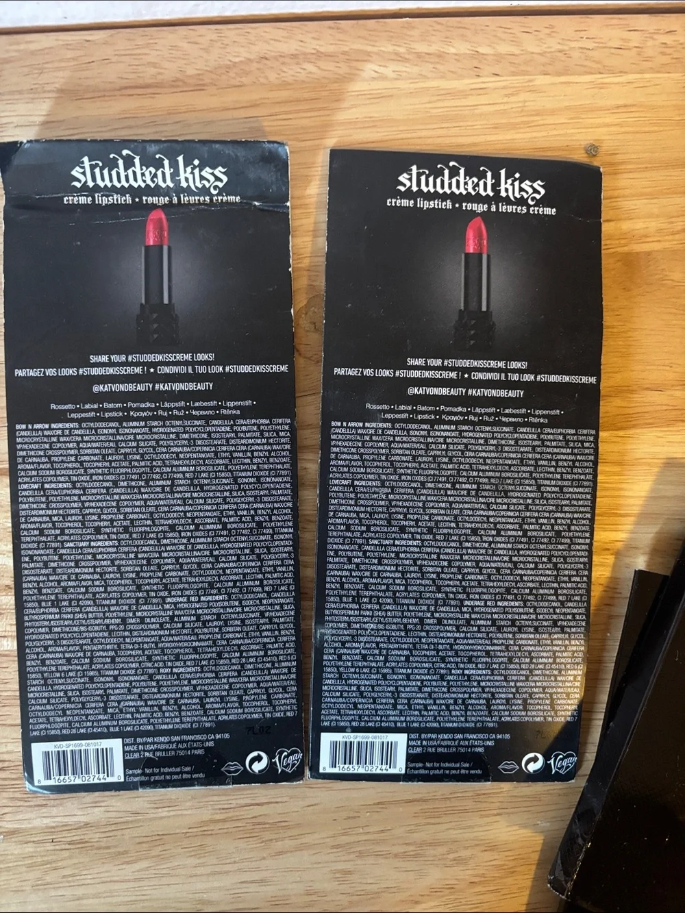Giorgio Armani, Tom Ford and Kat Von D Lip Samples